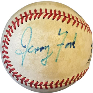 Gerald Ford Autographed Official National League Baseball (JSA)