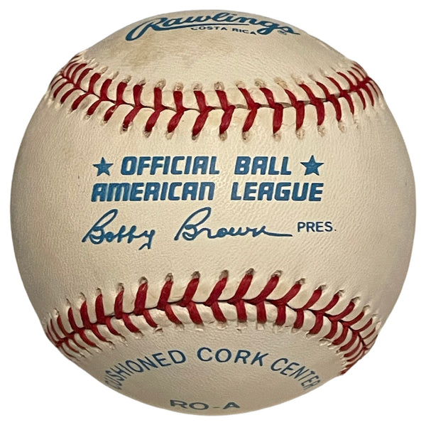 Harmon Killebrew Autographed Official American League Bobby Brown Baseball (JSA)