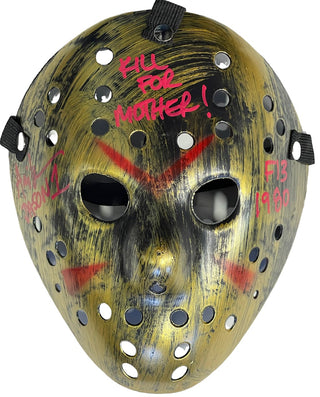 Ari Lehman "Kill For Mother" Autographed Friday the 13th Jason Voorhees Bronze Mask