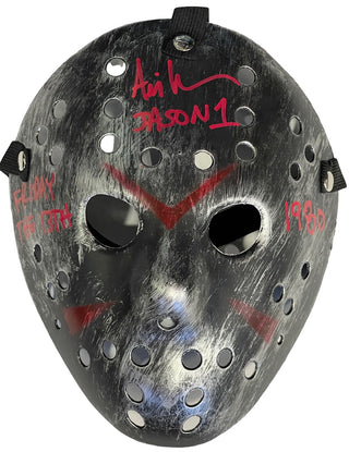 Ari Lehman Autographed Friday the 13th Jason Voorhees Brushed Metal Mask