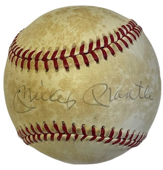 Mickey Mantle Autographed Official American League Bobby Brown Baseball (JSA)