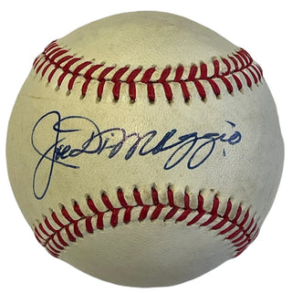 Joe DiMaggio Autographed Official American League Bobby Brown Baseball (JSA)