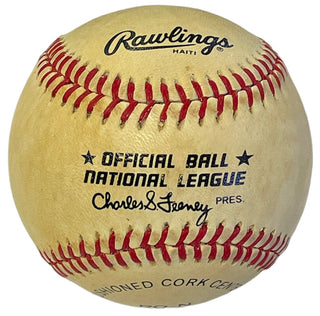 Duke Snider Autographed Official National  League Charles Feeney Baseball (JSA)