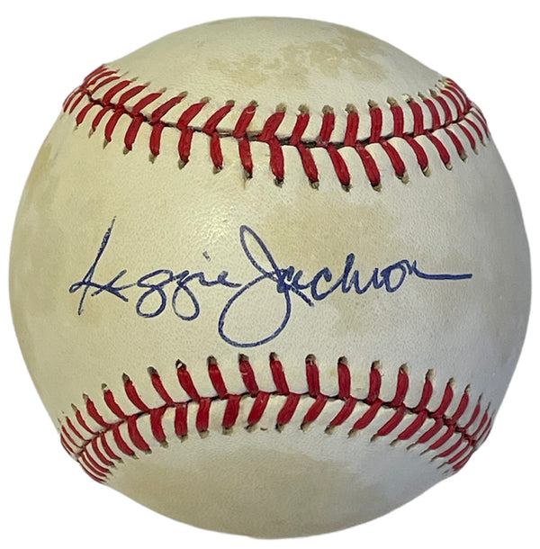 Reggie Jackson Autographed Official American League Bobby Brown Baseball (JSA)