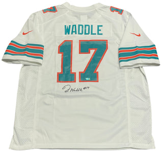 Jaylen Waddle Autographed Miami Dolphins White Jersey (Fanatics)