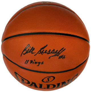 Bill Russell Autographed 11 Rings Hybrid Basketball (JSA)