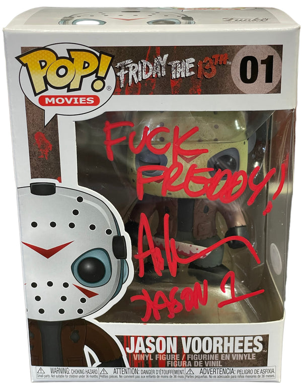 Ari Lehman "F$&k Freddy & Jason 1" Autographed Jason Voorhees Friday the 13th Funko Pop (JSA)