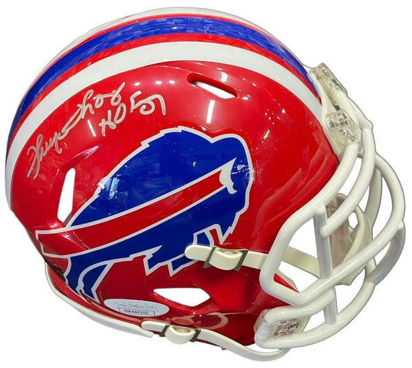 Thurman Thomas 'HOF 07' Autographed Buffalo Bills Red Mini Helmet (JSA