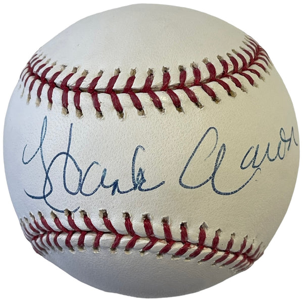Hank Aaron Autographed Official Major League Baseball (Steiner & JSA