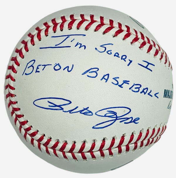 Pete Rose "I'm Sorry I Bet on Baseball" Autographed Baseball (JSA)
