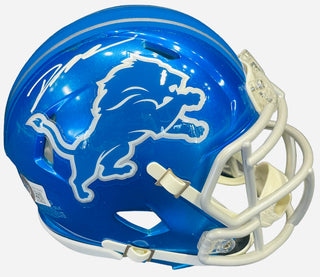 D'Andre Swift Autographed Detroit Lions Flash Mini Helmet (Beckett)