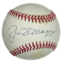 Joe Dimaggio Autographed Official American League Bobby Brown Baseball (JSA)