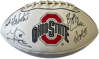 Kirk Herbstreit & Others Autographed Ohio State White Panel Football (JSA)