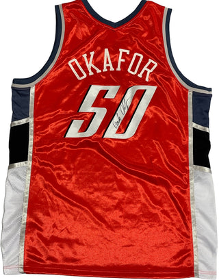 Emeka Okafor Autographed Charlotte Bobcats Authentic Addidas Jersey