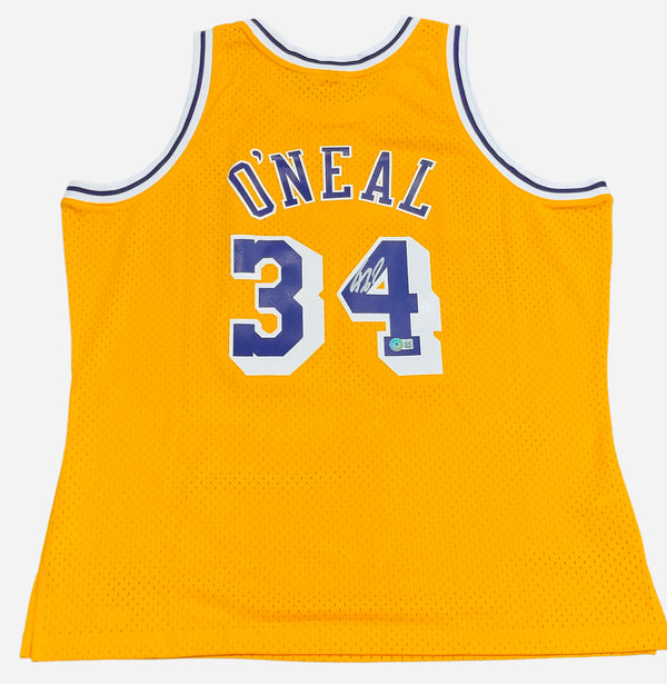 Shaquille O'Neal Autographed Los Angeles Lakers M&N Jersey (Beckett)