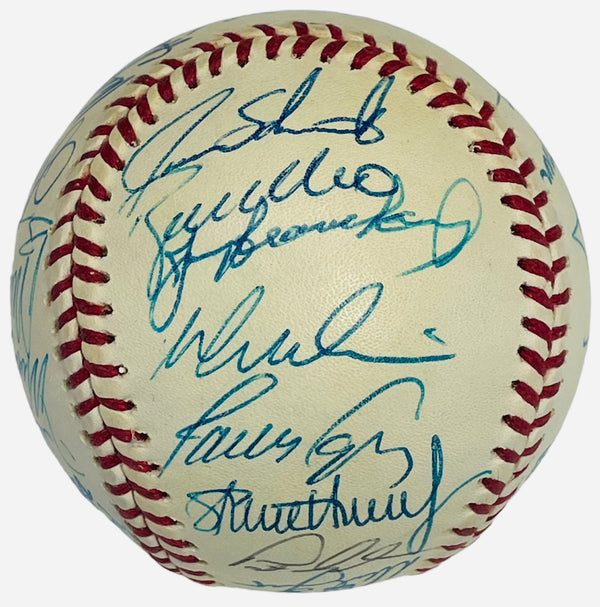 1995 Atlanta Braves Autographed 1995 World Series Baseball (JSA)