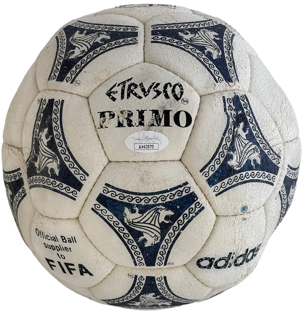 Pele Autographed Adidas Estrusco Primo Official Fifa 90’s World Cup Ball (JSA)