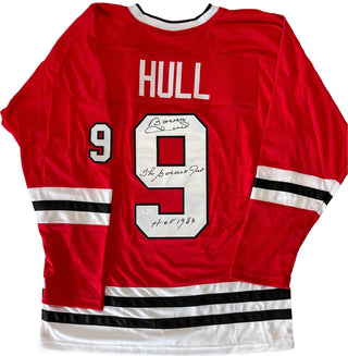 Bobby Hull Autographed Chicago Blackhawks Red XL Jersey (JSA)