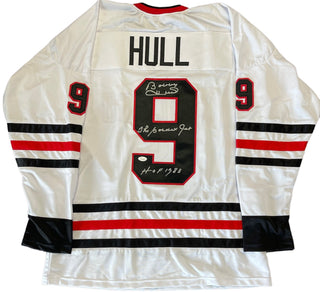 Bobby Hull Autographed Chicago Blackhawks White XL Jersey (JSA)