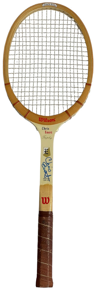 Chris Evert Autographed Vintage Wilson Tennis Racquet (JSA)