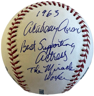 Patty Duke Actor Academy Award Winner For Movie Miracle Worker Signed Baseball (Beckett)
