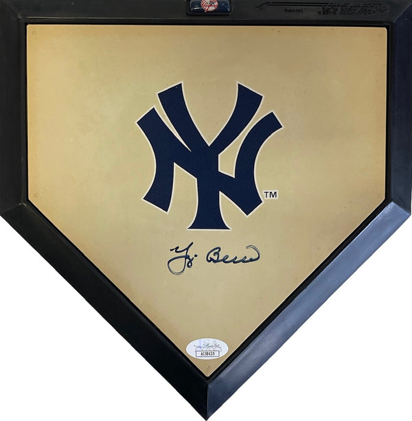 Yogi Berra Autographed New York Yankees Mini Home Plate  (JSA)