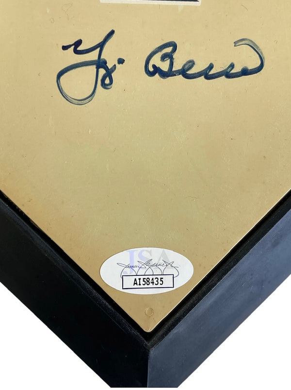Yogi Berra Autographed New York Yankees Mini Home Plate  (JSA)