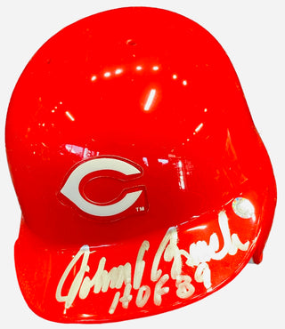 Johnny Bench "HOF 89" Autographed Cincinnati Reds Mini Helmet (JSA)