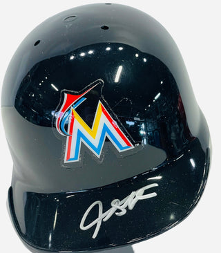 Giancarlo Stanton Autographed Miami Marlins Mini Helmet (JSA)