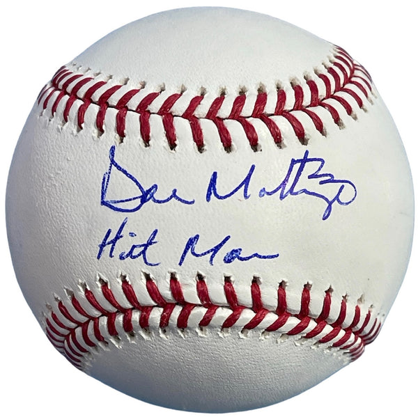Don Mattingly Signed Official MLB Baseball w/ Hit Man Inscription