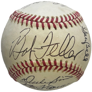 Bob Feller & Others Signed American League Baseball (JSA)