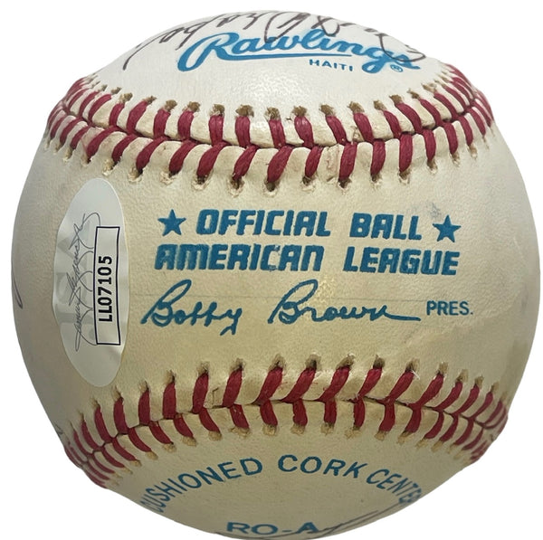 Bob Feller & Others Signed American League Baseball (JSA)