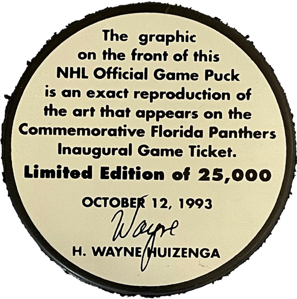 Florida Panthers Limited Edition unsigned Puck