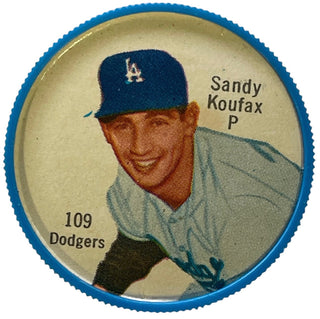 1962 Salada Junket Tea Baseball Coin #109 Sandy Koufax Los Angeles Dodgers