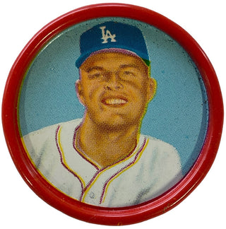 1962 Salada Junket Tea Baseball Coin #1 Don Drysdale Los Angeles Dodgers