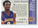 Kobe Bryant 2000 Fleer Game time Attack the Rack #3 Card