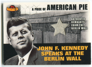 2001 Topps American Pie #PAPM2 John F. Kennedy Card