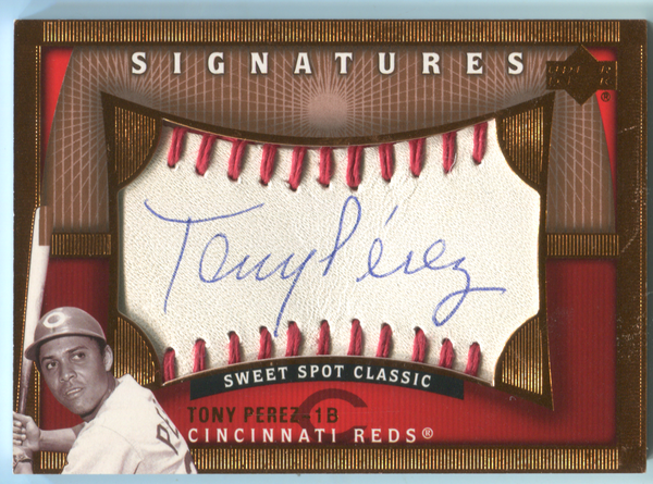 2005 Upper Deck Sweet Signatures #TP Tony Perez Autographed Card