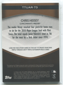 2011 Topps Triple Threads #TTUAR-73 Chris Heisey Autographed Bat Card 25/75