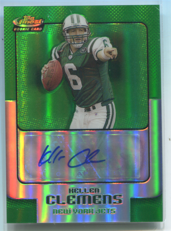 2006 Topps Finest Rookie Green #171 Kellen Clemens Autographed Card 085/399