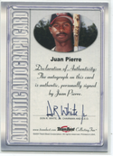 2001 Team Best Juan Pierre Autographed Card