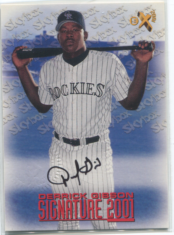 2001 Skybox Signature Derrick Gibson Autographed Card
