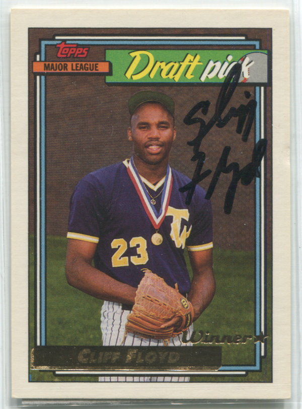 1992 Topps Major League Draft Pick #186 Cliff Foyd Autographed Card