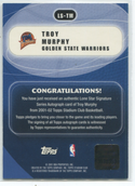 2001 Topps Stadium Club #LS-TM Troy Murphy Autographed Card