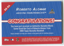 2004 Topps Bazooka #BB-RA Roberto Alomar Game-Used Bat Card