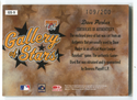 2005 Donruss Gallery Of Stars #GS-9 Dave Parker Autographed Card 109/200