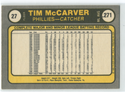 1981 Fleer Phillies #27 Tim McCarver Autographed Card