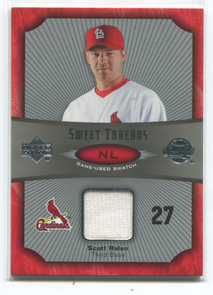 2005 Upper Deck Sweet Threads Game Used Swatch #ST-SR Scott Rolen Card