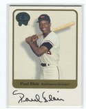 2001 Fleer Greats Of The Game Paul Blair Autographed Card