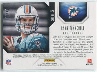 2012 Panini Absolute Football #32 Ryan Tannehill 13/149 Autographed Card